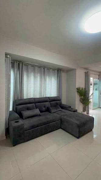 bedroom and living room of พลัม คอนโด พระราม 2