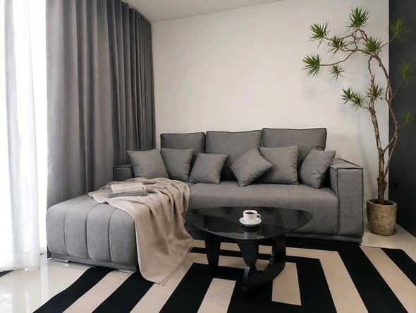 living room and bedroom of พลีโน่ สุขุมวิท-บางนา 3 Pleno Sukhumvit-Bangna 3