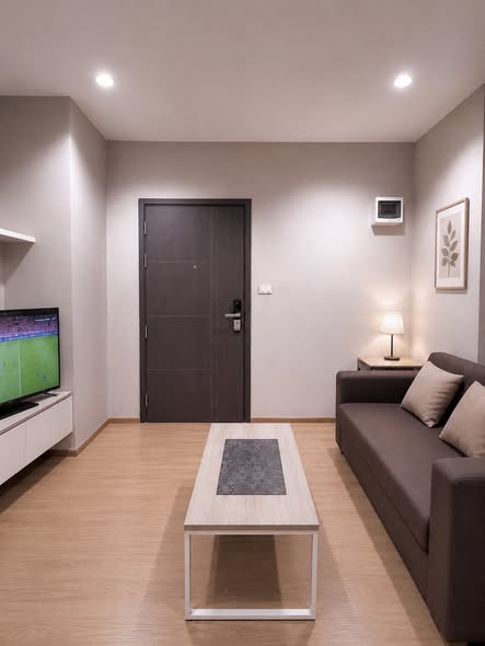 living room and room interior of คอนโดวันพลัส มหิดล 6 (One Plus Mahidol 6)