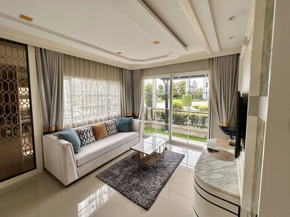 bedroom and living room and room interior of เพรสทีจ พระราม 9-กรุงเทพกรีฑา - Prestige Rama 9-Krungthepkreetha