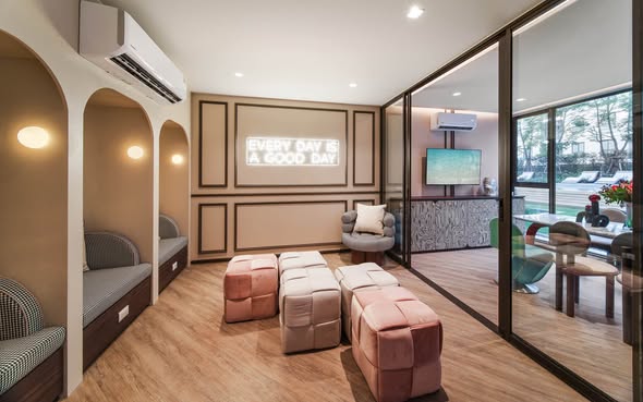living room of กู้ดเดย์ สุขุมวิท 93 Good Day Sukhumvit 93