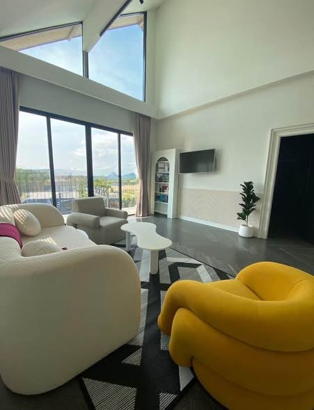 living room of พูลวิลล่ากรุงเทพ แบริ่ง A
