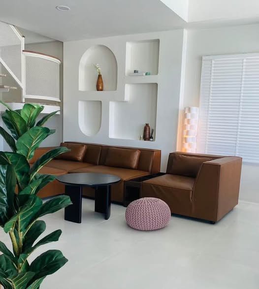 living room of พูลวิลล่ากรุงเทพ แบริ่ง A