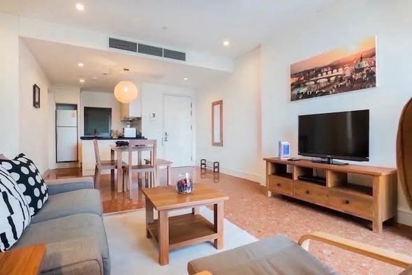 living room and bedroom of Aguston Sukhumvit 22