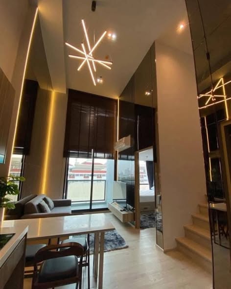 living room of Altitude Unicorn Sathorn