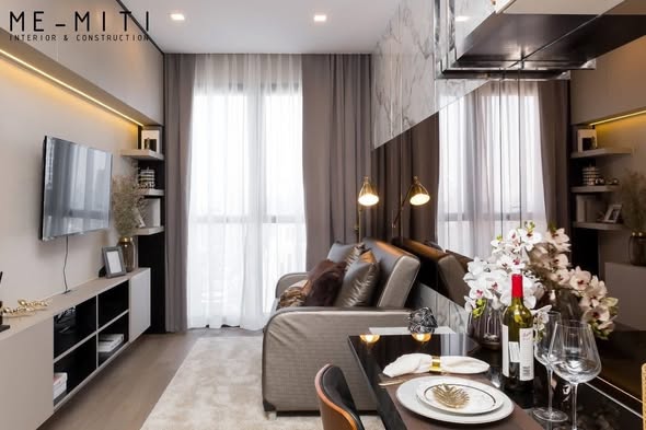 living room and bedroom of Ashton Asoke