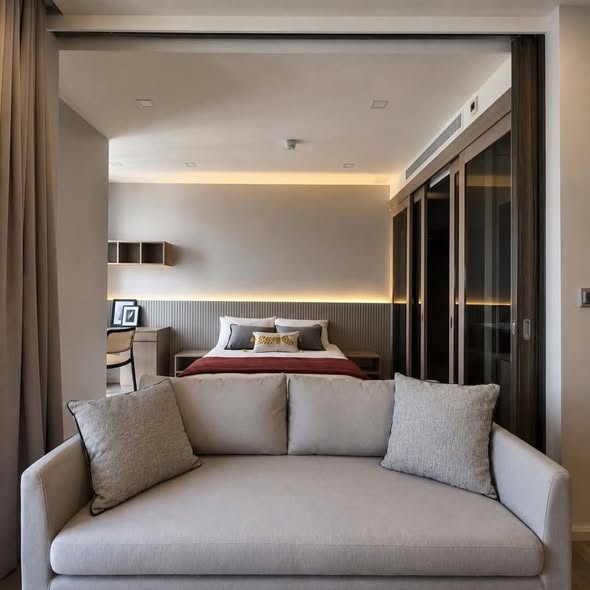 living room and bedroom and room interior of Ashton Asoke