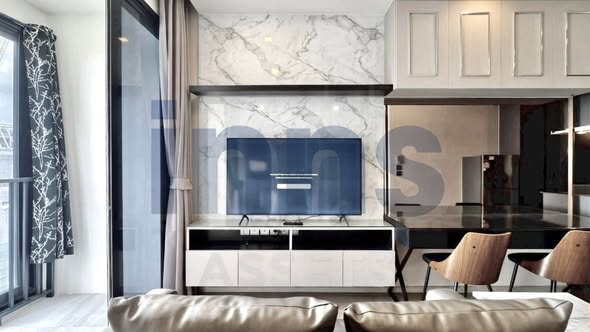 living room and kitchen of Ashton Asoke