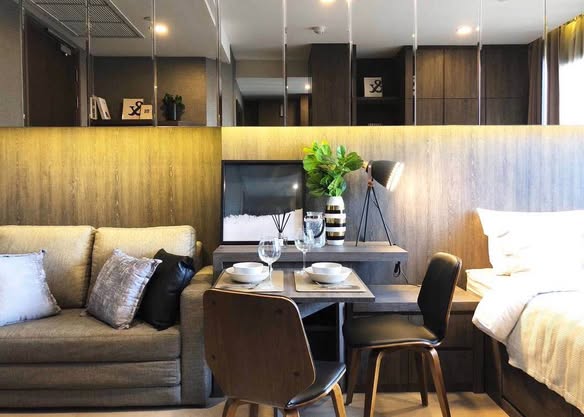 bedroom and living room of Ashton Chula-Silom