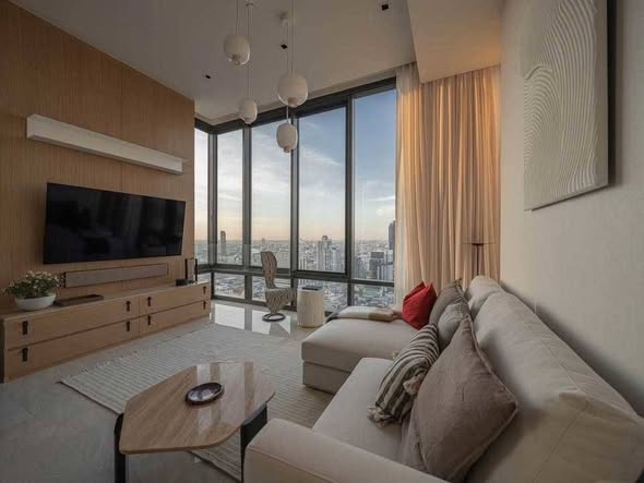 bedroom and living room of Ashton Silom