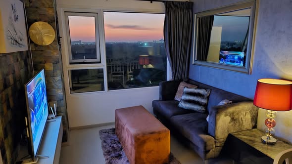 bedroom and living room of Aspire Erawan Tower B