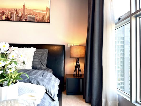 bedroom of Aspire Sukhumvit 48