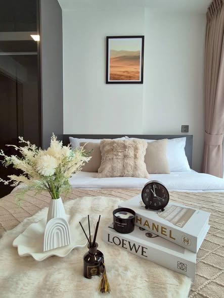 living room and bedroom and bathroom of Atmoz Palacio Ladprao Wanghin | แอทโมซ พาลาซิโอ ลาดพร้าว วังหิน