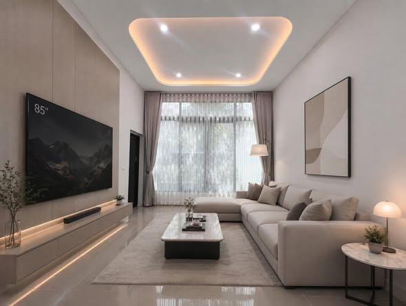 living room and bedroom of Baan Klang Muang The Edition Sukhumvit-Onnut