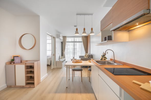 kitchen of Baan Navatara Condominium