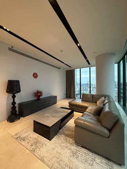 living room of Banyan Tree Residences Riverside Bangkok บันยัน ทรี เรสซิเดนซ์ ริเวอร์ไซด์ กรุงเทพ