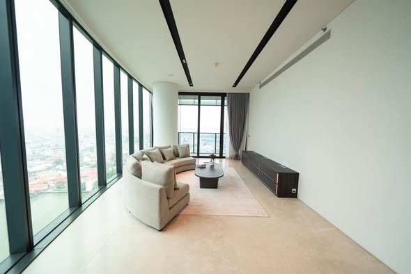 living room and room interior of Banyan Tree Residences Riverside Bangkok บันยัน ทรี เรสซิเดนซ์ ริเวอร์ไซด์ กรุงเทพ