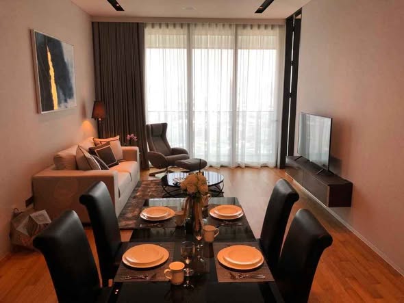 living room and room interior of Banyan Tree Residences Riverside Bangkok บันยัน ทรี เรสซิเดนซ์ ริเวอร์ไซด์ กรุงเทพ