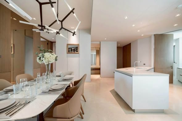 room interior and kitchen of Banyan Tree Residences Riverside Bangkok บันยัน ทรี เรสซิเดนซ์ ริเวอร์ไซด์ กรุงเทพ