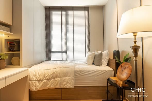 bedroom and bathroom of BEATNIQ