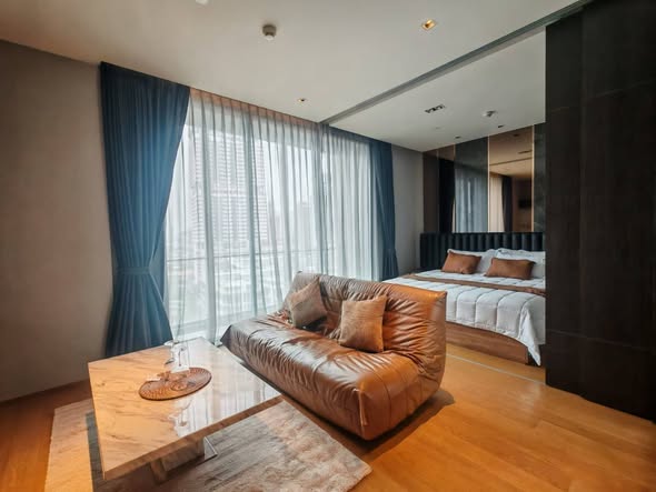 bedroom and living room of BEATNIQ
