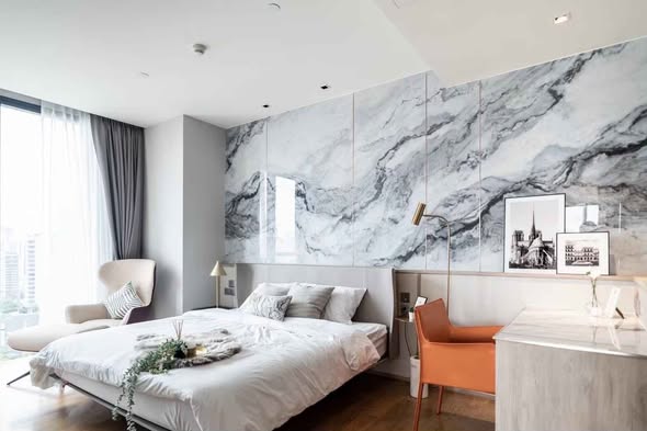 bedroom and living room of BEATNIQ