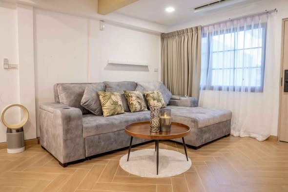 bedroom and living room of Bless Town Sukhumvit 50