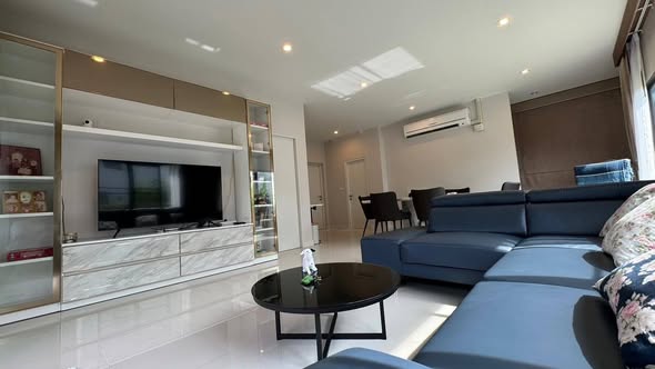 living room and bedroom of บุราสิริ พัฒนาการ Burasiri Pattanakarn