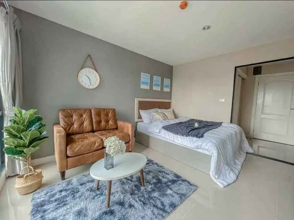 bedroom and living room of Casa France ABAC Bangna