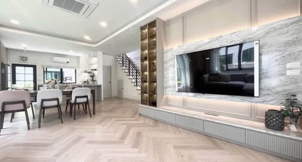 living room of Casacity Townhome Bangna| Q House