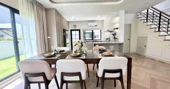 living room and room interior of Casacity Townhome Bangna| Q House