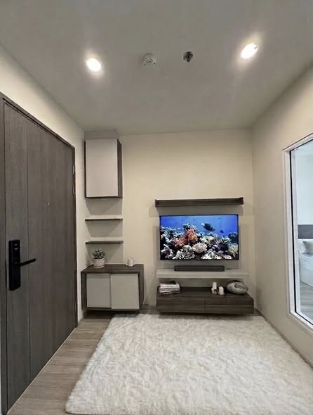 living room and bedroom and room interior of Centric Huai Khwang Station