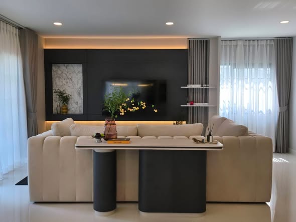 living room and kitchen of Centro Bangna