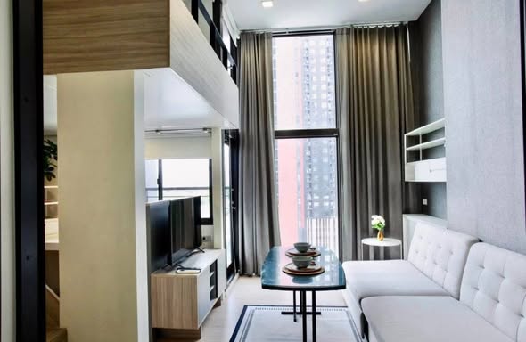 living room and bedroom and room interior of Chewathai Residence Asoke