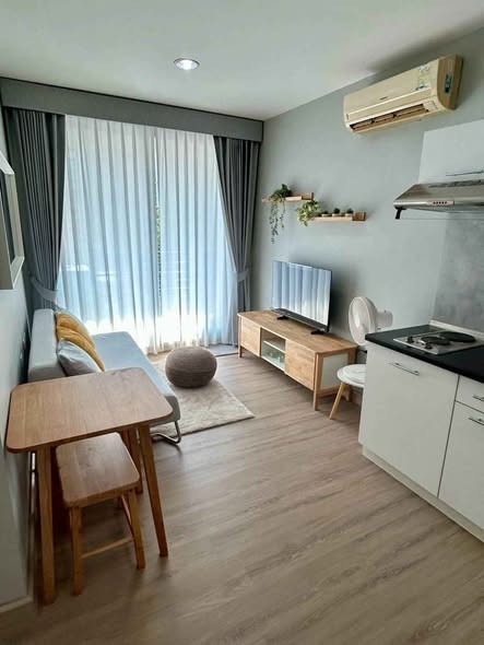 living room and bedroom of @ City Condo Sukhumvit