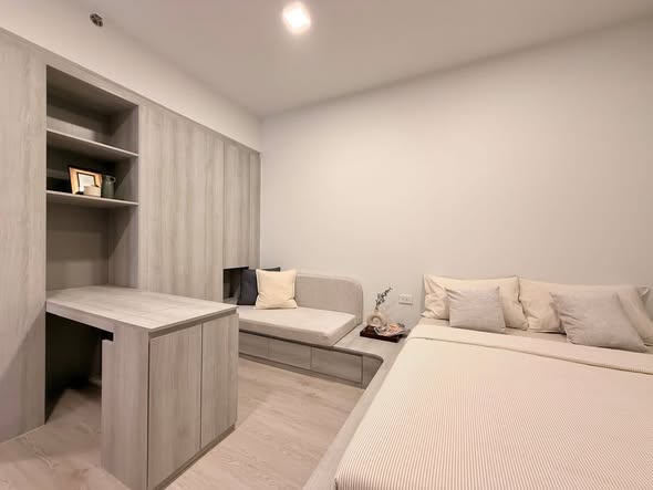 living room and bedroom of COBE Kaset-Sripatum (โค้บบ์ เกษตร-ศรีปทุม)
