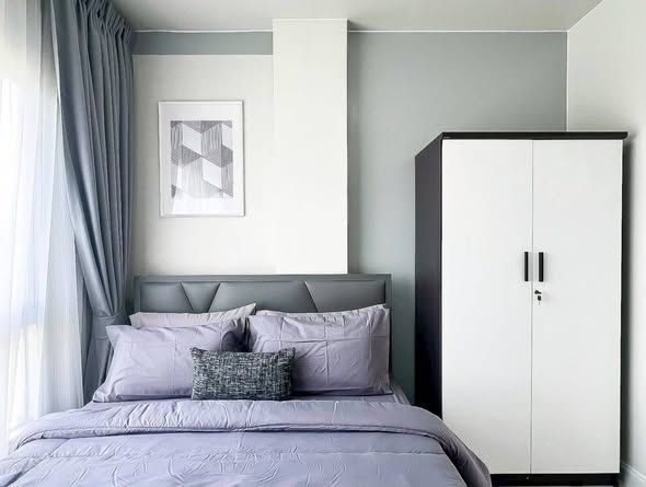 bedroom and room interior of Condo The Cache Rama 3 – Samrong