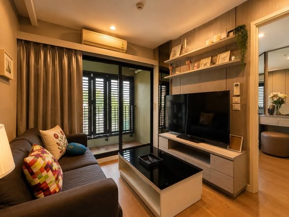 bedroom and living room and room interior of Condolette Dwell Sukhumvit 26