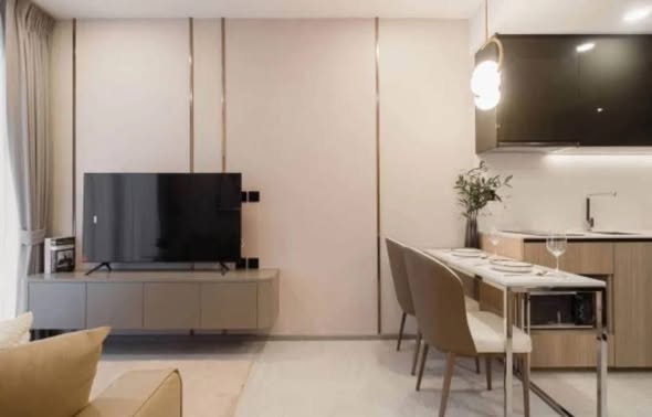 living room and bathroom of Cooper Siam