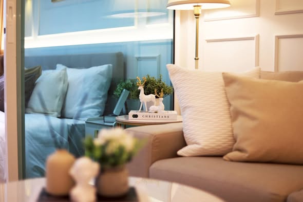 bedroom of D condo ramindra
