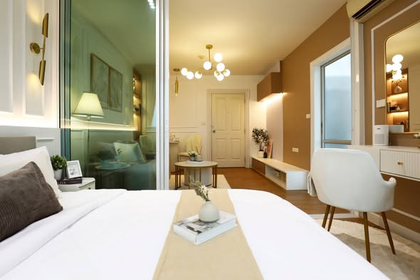 bedroom of D condo ramindra