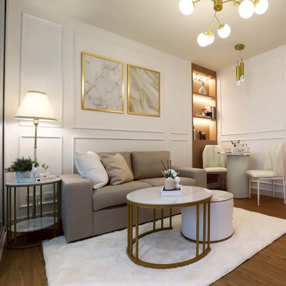 living room of D condo ramindra