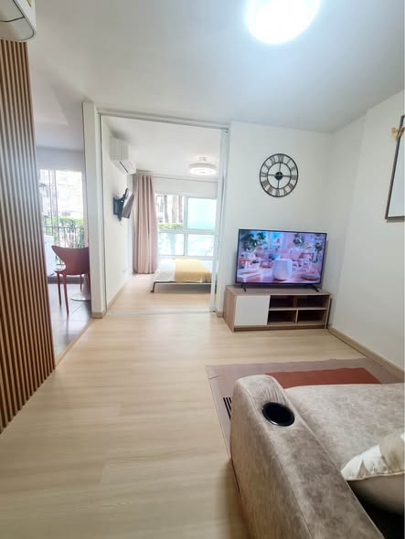 bedroom and living room of D Condo Ramkamhaeng 9