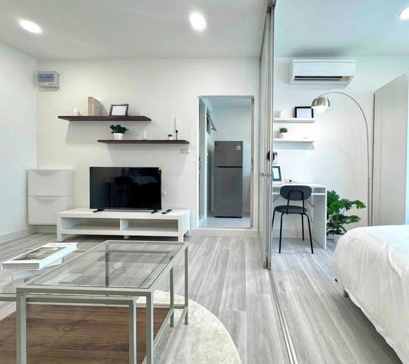 bedroom and living room of ดีคอนโด ครีก ภูเก็ต : dcondo Creek Phuket