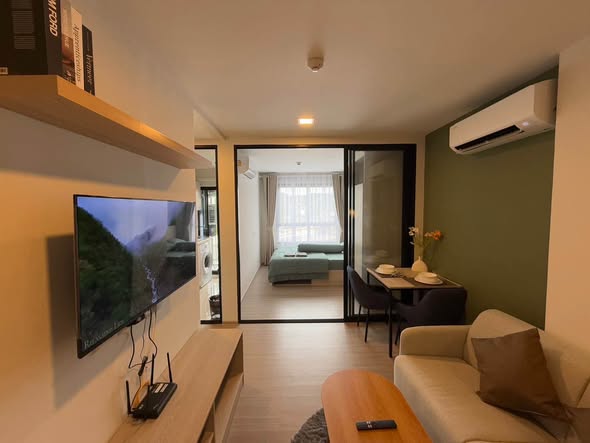 living room and bedroom and room interior of dcondo Reef Phuket