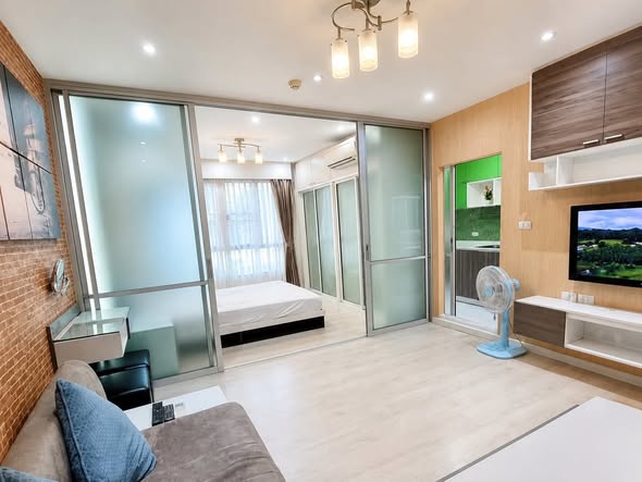 bedroom and living room and room interior of dcondo Sign Chiangmai