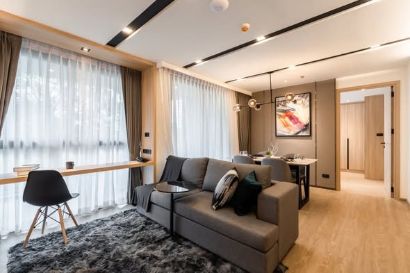 living room and bedroom of Destiny63 Ekamai Apartment