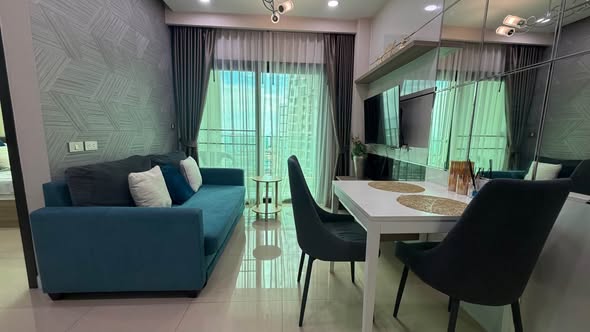 bedroom and living room and room interior of Dusit Grand Condo View