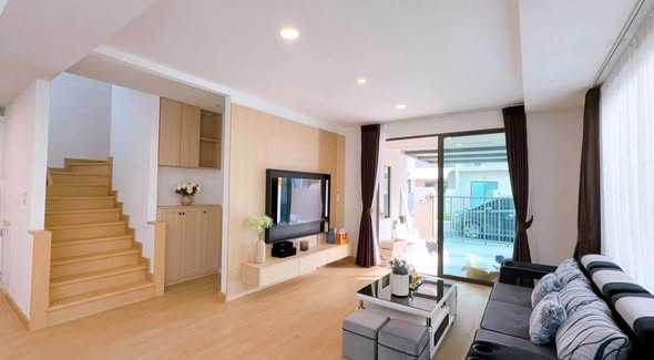 bedroom and living room of ENGEL HAUS โรงโป๊ะ-มอเตอร์เวย์7