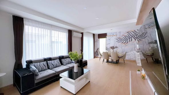 living room and bedroom and room interior of ENGEL HAUS โรงโป๊ะ-มอเตอร์เวย์7